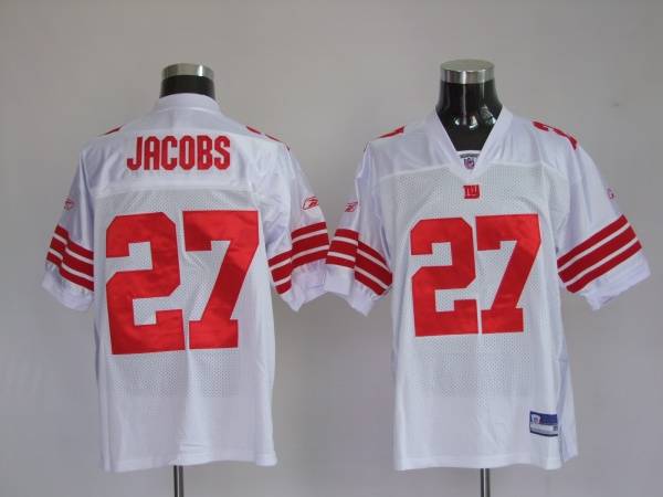 Giants Brandon Jacobs #27 Stitched White NFL Jersey