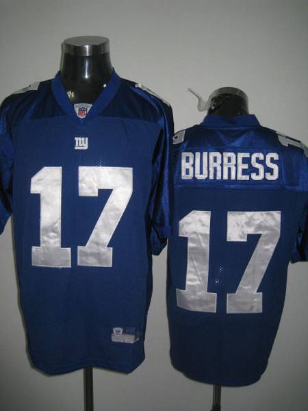 Giants Plaxico Burress #17 Stitched Blue NFL Jersey