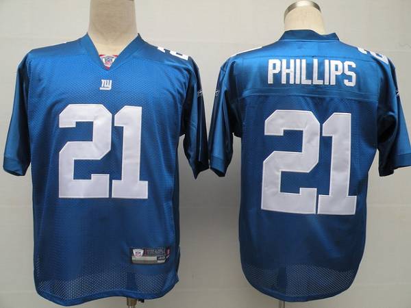 Giants #21 Kenny Phillips Blue Stitched NFL Jersey