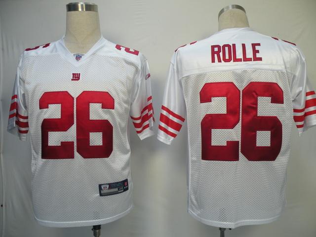 Giants #26 Antrel Rolle White Stitched NFL Jersey