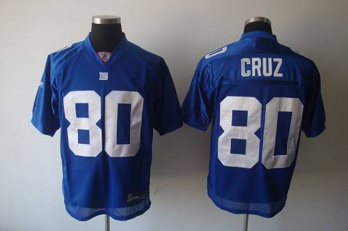 Giants #80 Victor Cruz Blue Stitched NFL Jersey
