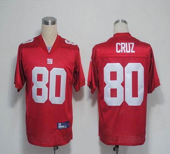 Giants #80 Victor Cruz Red Stitched NFL Jersey