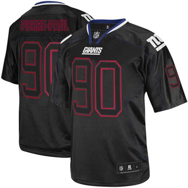 Giants #90 Jason Pierre Paul Lights Out Black Stitched NFL Jersey