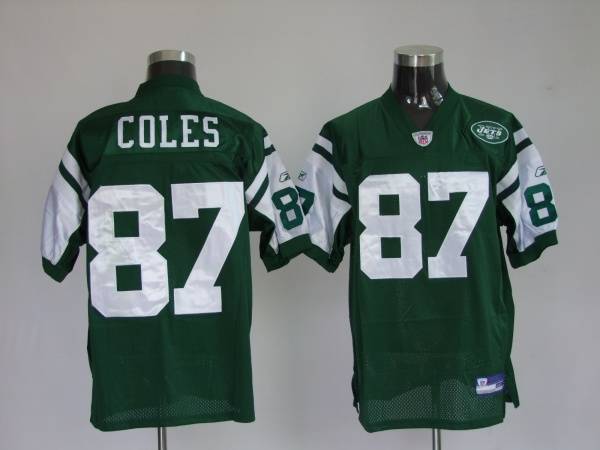Jets Laveranues Coles #87 Green Stitched Green Team Color NFL Jersey