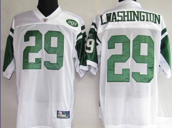 Jets #29 Leon Washington Stitched White NFL Jersey