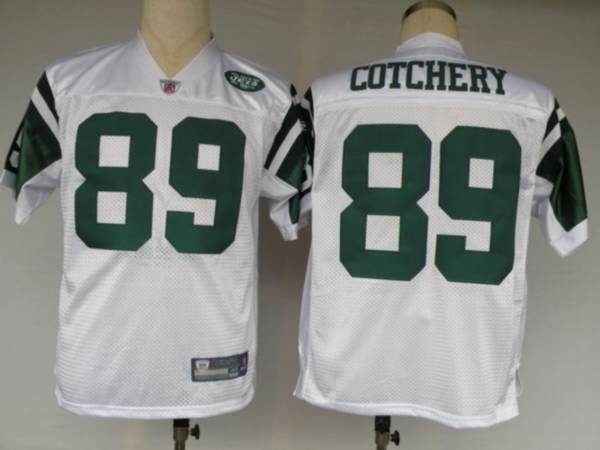 Jets #89 Jerricho Cotchery White Stitched NFL Jersey