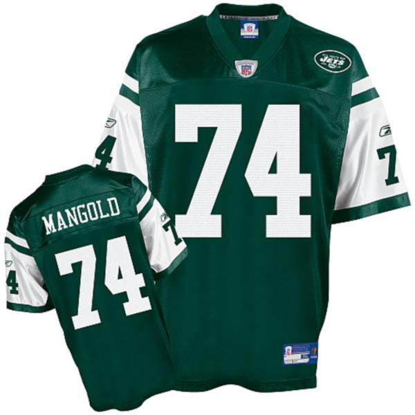 Jets #74 Nick Mangold Green Stitched NFL Jersey