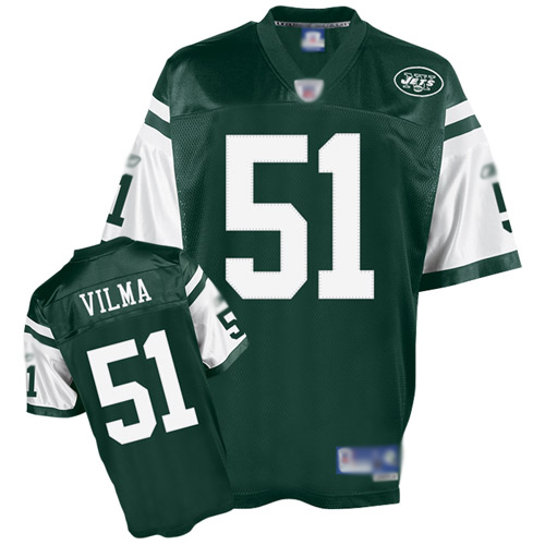Jets #51 Jonathan Vilma Green Stitched NFL Jersey
