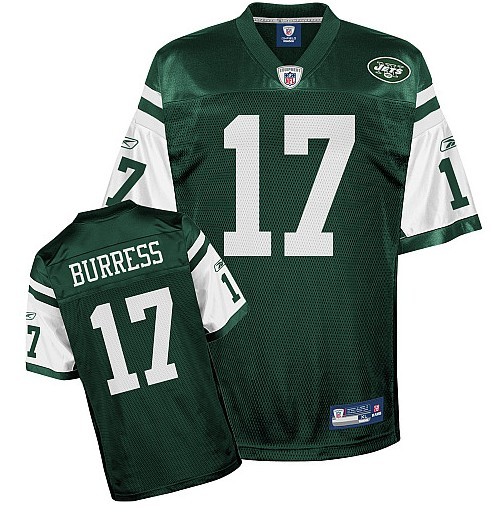 Jets #17 Plaxico Burress Green Stitched NFL Jersey