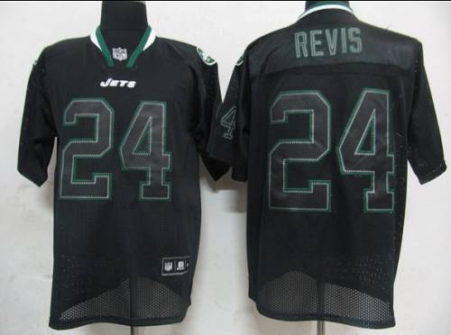Jets #24 Darrelle Revis Lights Out Black Stitched NFL Jersey
