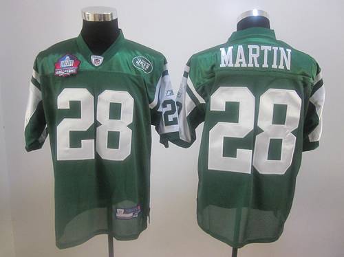 Jets #28 Curtis Martin Green Hall of Fame 2012 Stitched NFL Jersey