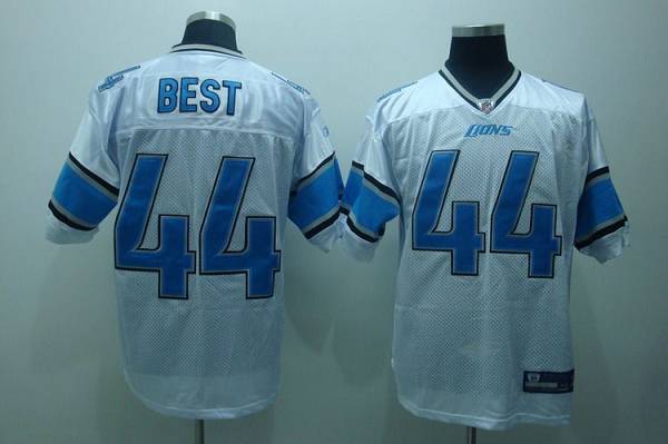 Lions #44 Jahvid Best White Stitched NFL Jersey