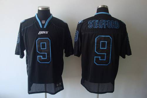 Lions #9 Matthew Stafford Lights Out Black Stitched NFL Jersey