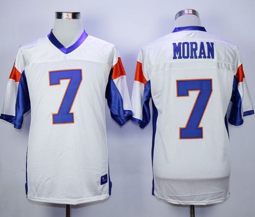 Blue Mountain State #7 Alex Moran White Stitched Football Jersey