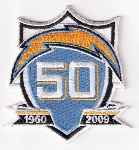 Stitched San Diego Chargers 50th Anniversary Jersey Patch