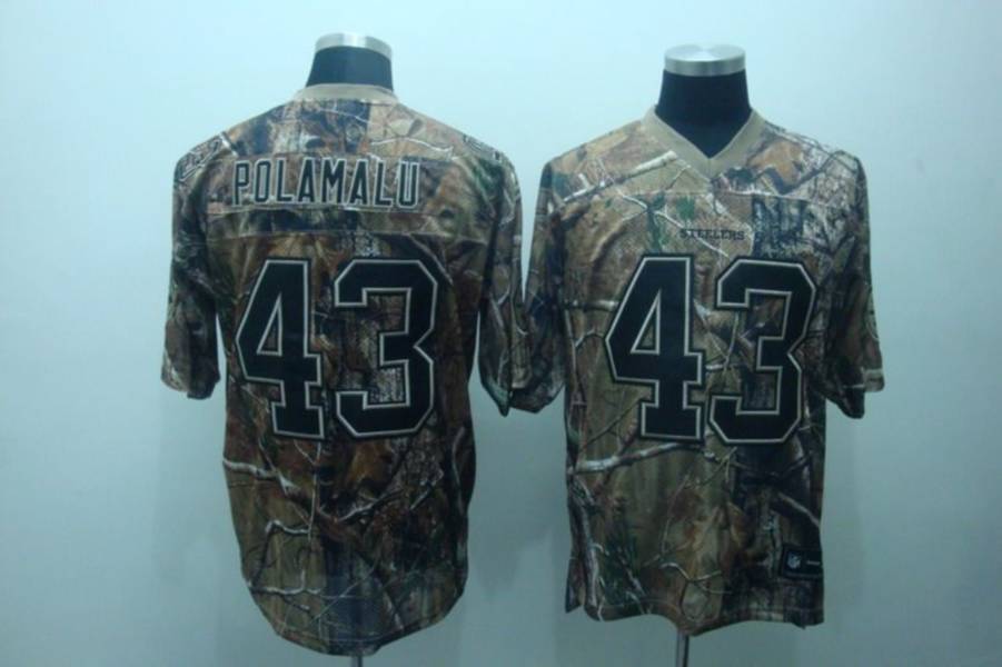 Steelers #43 Troy Polamalu Camouflage Realtree Stitched NFL Jersey