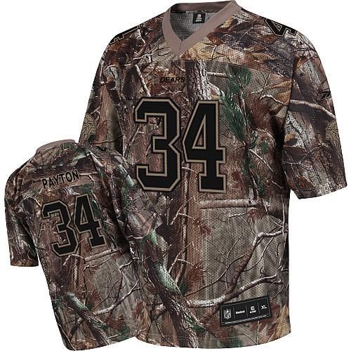 Bears #34 Walter Payton Camouflage Realtree Stitched NFL Jersey