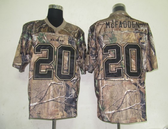 Raiders #20 Darren McFadden Camouflage Realtree Stitched NFL Jersey