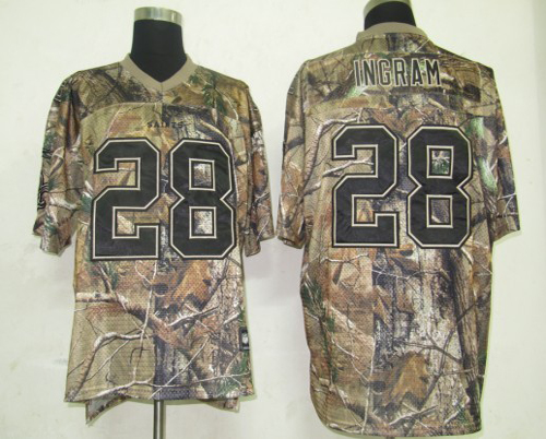 Saints #28 Mark Ingram Camouflage Realtree Stitched NFL Jersey