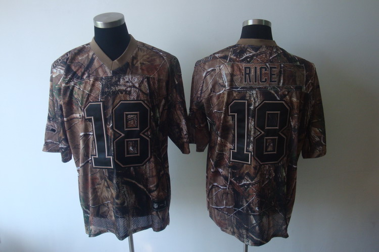 Seahawks #18 Sidney Rice Camouflage Realtree Stitched NFL Jersey
