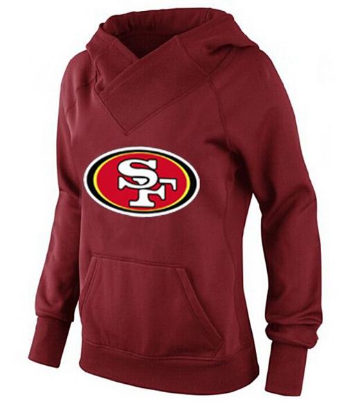 Women's San Francisco 49ers Logo Pullover Hoodie Red