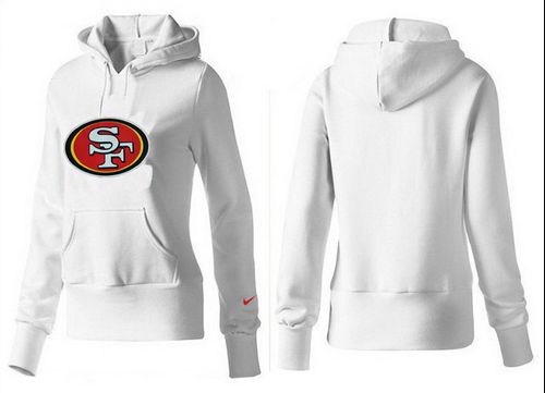 Women's San Francisco 49ers Logo Pullover Hoodie White