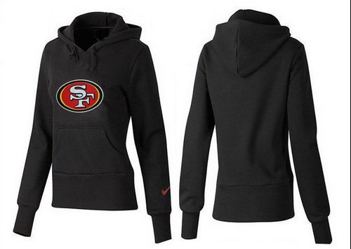 Women's San Francisco 49ers Logo Pullover Hoodie Black