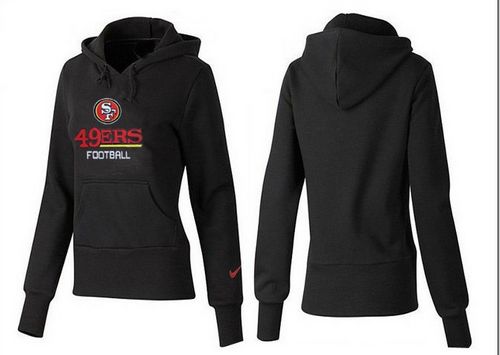 Women's San Francisco 49ers Authentic Logo Pullover Hoodie Black