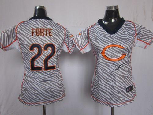  Bears #22 Matt Forte Zebra Women's Stitched NFL Elite Jersey