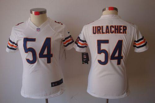  Bears #54 Brian Urlacher White Women's Stitched NFL Limited Jersey