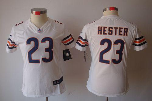  Bears #23 Devin Hester White Women's Stitched NFL Limited Jersey
