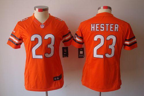  Bears #23 Devin Hester Orange Alternate Women's Stitched NFL Limited Jersey