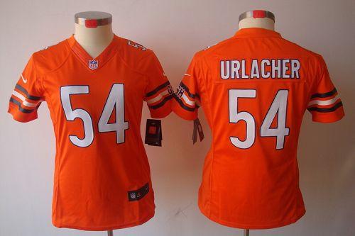  Bears #54 Brian Urlacher Orange Alternate Women's Stitched NFL Limited Jersey