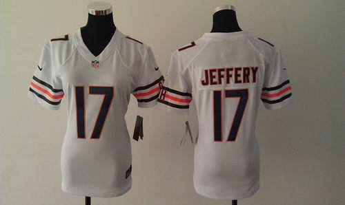  Bears #17 Alshon Jeffery White Women's Stitched NFL Elite Jersey