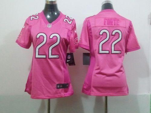  Bears #22 Matt Forte Pink Women's Be Luv'd Stitched NFL Elite Jersey