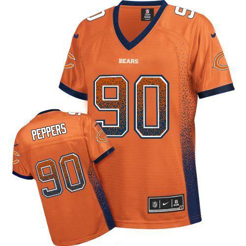  Bears #90 Julius Peppers Orange Alternate Women's Stitched NFL Elite Drift Fashion Jersey