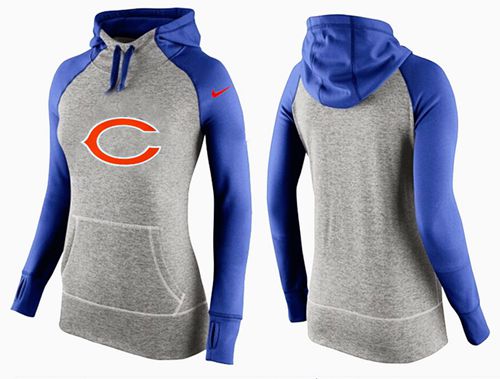 Women's  Chicago Bears Performance Hoodie Grey & Blue