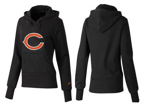 Women's Chicago Bears Logo Pullover Hoodie Black