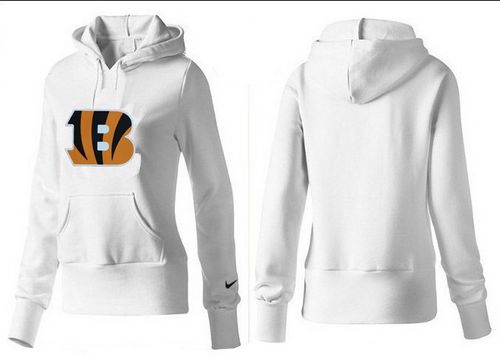 Women's Cincinnati Bengals Logo Pullover Hoodie White