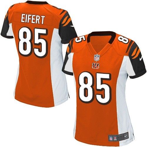  Bengals #85 Tyler Eifert Orange Alternate Women's Stitched NFL Elite Jersey