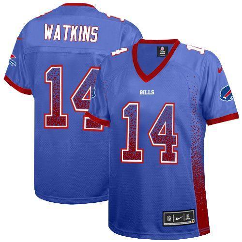  Bills #14 Sammy Watkins Royal Blue Team Color Women's Stitched NFL Elite Drift Fashion Jersey