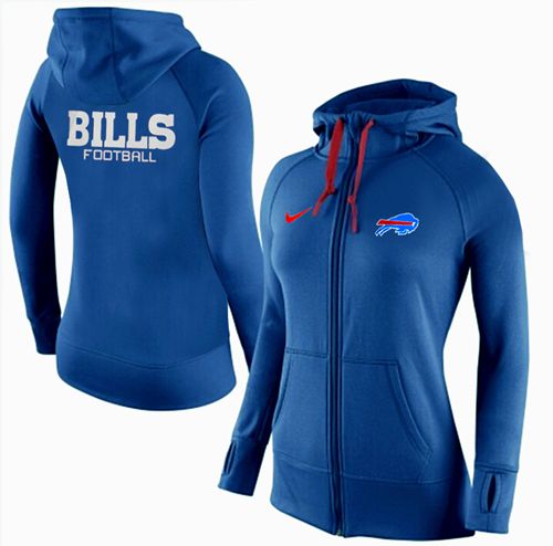 Women's  Buffalo Bills Full Zip Performance Hoodie Blue