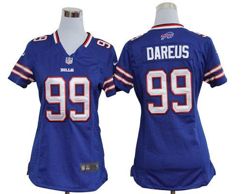  Bills #99 Marcell Dareus Royal Blue Team Color Women's Stitched NFL Elite Jersey