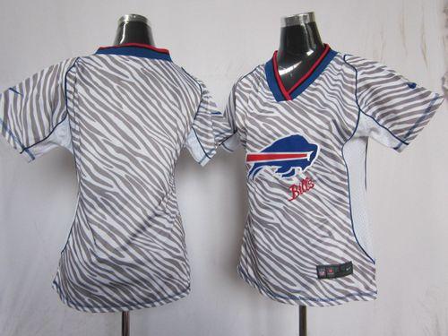  Bills Blank Zebra Women's Stitched NFL Elite Jersey