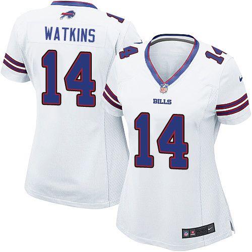  Bills #14 Sammy Watkins White Women's Stitched NFL Limited Jersey