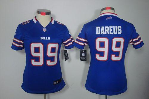  Bills #99 Marcell Dareus Royal Blue Team Color Women's Stitched NFL Limited Jersey