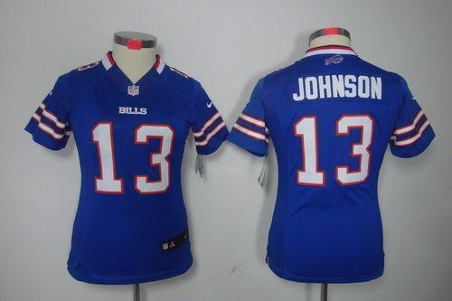  Bills #13 Steve Johnson Royal Blue Team Color Women's Stitched NFL Limited Jersey