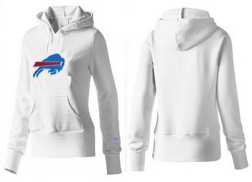 Women's Buffalo Bills Logo Pullover Hoodie White