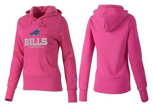 Women's Buffalo Bills Authentic Logo Pullover Hoodie Pink