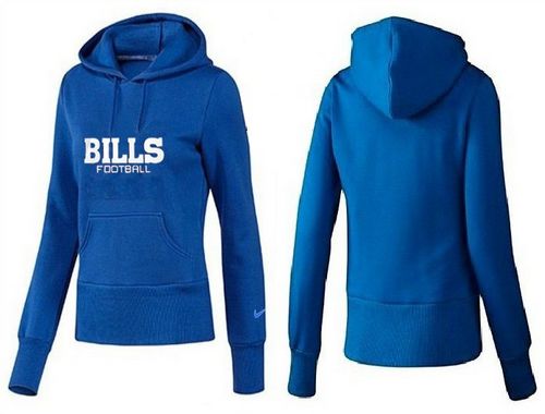 Women's Buffalo Bills Authentic Logo Pullover Hoodie Blue